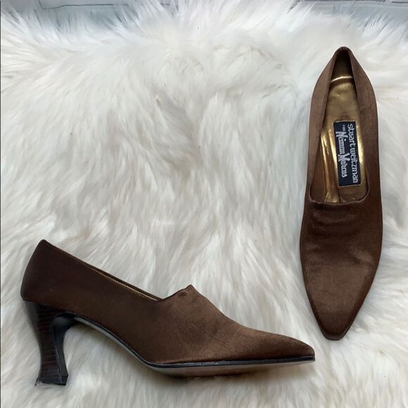 Stuart Weitzman/Neiman Marcus Satin Heels Size 7 - Picture 1 of 6